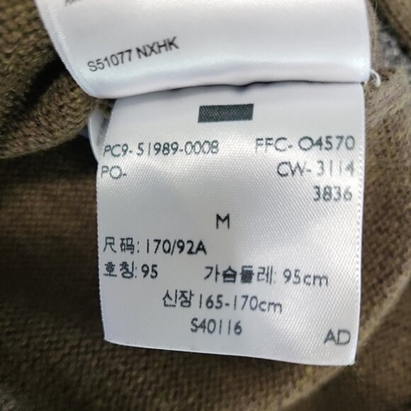 Levi's Men's Sweater Size M Crew Neck Cotton & Wool Khaki Brown Preppy - Picture 6 of 11